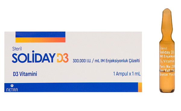 Netra | SOLİDAY D3 300.000 I.U./mL IM Enjeksiyonluk Çözelti